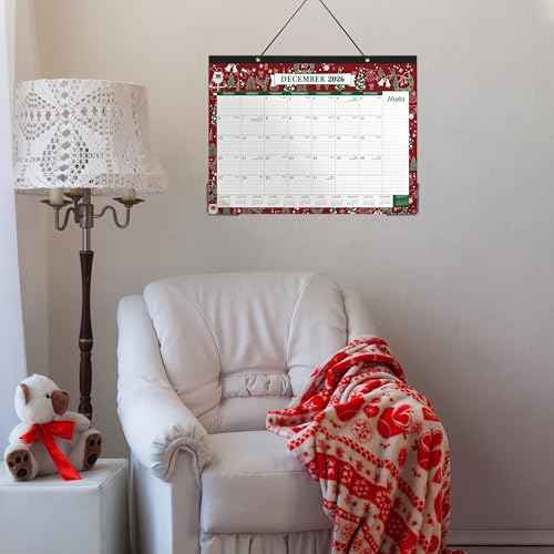 2026 Desk Calendar - Large Desk Calendar 2026, 22" x 17", Jan. 2026 - Dec. 2026, 12 Months Planning, Large Ruled Blocks, Tear Off Design, 2 Corner Protectors & 2 Hanging Hooks