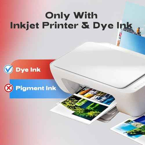 Glossy Thin Inkjet Paper 8.5x11 Inches, 110 Sheets brochure paper, 115gsm Photo Paper for Inkjet Printer with Dye Ink for Custom Chip Bag Party Favors