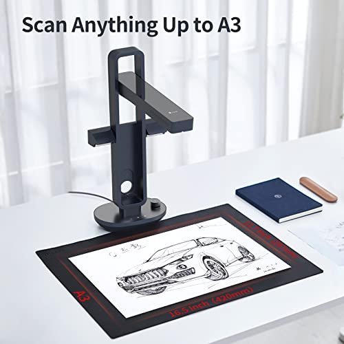 CZUR Aura-B Pro Book & Document Scanner - A3 & A4 Capture, Fast OCR