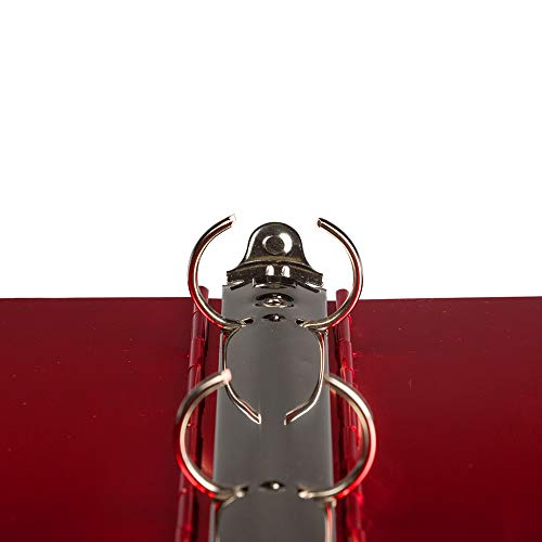 JAM PAPER Aluminium 1 inch Binders - Red Aluminum 3 Ring Binder - Sold Individually