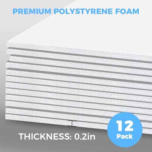 Foam Board 24" x 36" x 3/16" (5mm) - 12 Pack, White Poster Board, Double-Sided, Acid-Free Foam Core Board for Signs, Presentations, Schools, Offices, and Art Projects