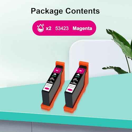 Compatible LX900 Ink Cartridge Replacement for Primera 53423 Magenta Ink Used with Primera LX900 Ink Printers (2 Pack)