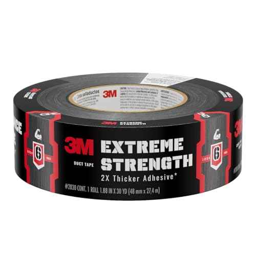 3M Extreme Strength Duct Tape, 1.88 in x 30 yd, Heavy Duty, with Super Tough Woven Material, Great for Bundling Large Loads, Reinforcing and Patching, Suitable for Long Lasting Repairs (2830)