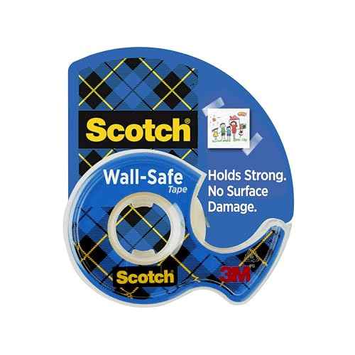 Scotch Wall-Safe Tape, 1 Dispenser Roll, Removable Wall Safe Tape, for Hanging Photos, Art, D?cor, 3/4 in x 650 in