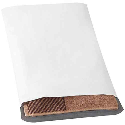 BOX USA "Poly Mailer Envelopes, 15"" x 20"" x 4"", White, Self-Seal with Tear Strip, Gusseted, Waterproof and Puncture Resistant, for Shipping Bulky Items, Books and Catalogs, Pack of 100" (BEPM15204)