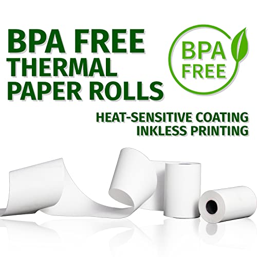 GORILLA SUPPLY Thermal Paper Receipt Rolls, Credit Card, POS/Cash Register Paper, for First Data FD100 FD200 FD300 Hypercom T77, BPA Free, 3.125 x 119 ft, 50 Rolls
