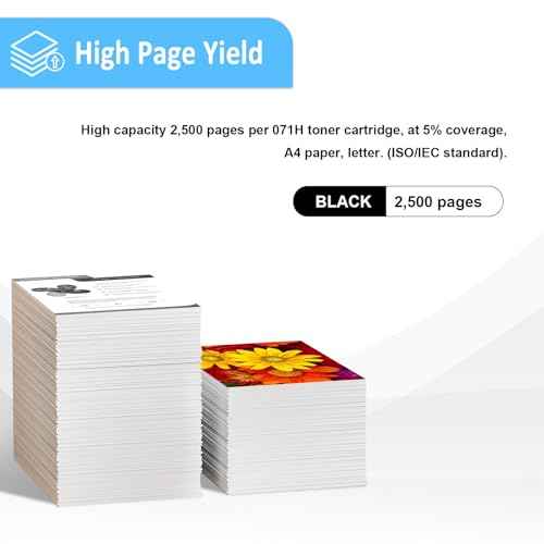 071H CRG071H CRG-071H Toner Cartridge Compatible for Canon imageCLASS LBP122dw LBP122 MF272dw MF273dw MF275dw LBP120 MF270 Printers High-yields 2500 Pages ( 071H x 1)