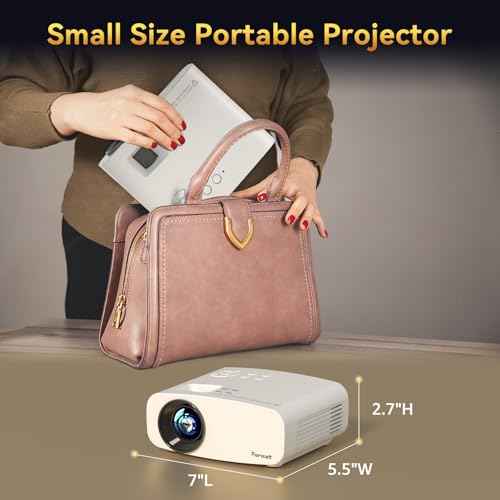 Projector with WiFi and Bluetooth, Pericat 4K Supported Native 1080P Projector, Portable Movie Outdoor Projector for Home Theater, Mini Projector Compatible with PC, HDMI, USB, TV Stick, PS5