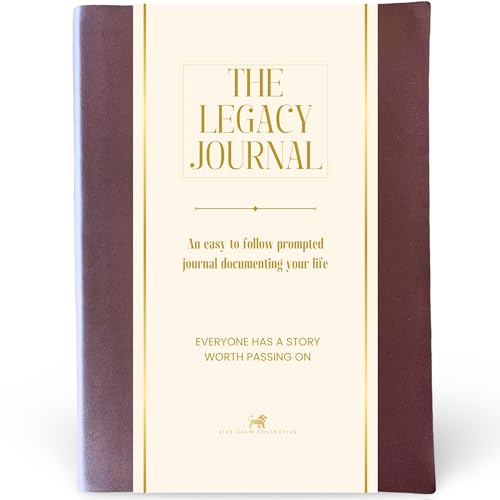 Calm Collective Genuine Leather Legacy Journal | Preserve your Life Story, Celebration of Life, & Memory Keepsake for Grandparents, Mom, Dad