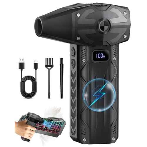 Compressed Air Duster - 4 Gear Adjustable Air Blower£¬200000RPM Storm Fan Super Powerful Cordless Air Duster with Fast Charging for Computer, Keyboard, Outdoor, Home, and Car