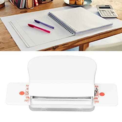 GOWENIC Mini Binding Machine, 6 Holes Cinch Book Binding Machine, Punching 5 Sheets, for 30 Holes B5 26 Holes A5 20 Holes Flipchart Inner Pages Punching(White)