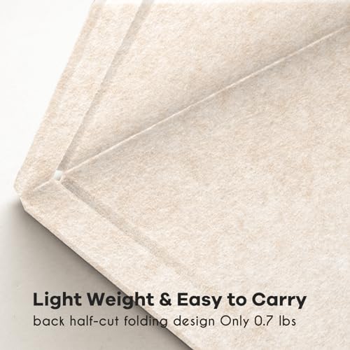 Oatmeal Felt Bulletin Board 17.7 x 23.6 inches - Modern Pin Board for Home & Office
