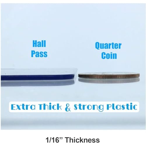 GIFTEXPRESS 6pc Hall Pass Lanyards and School Passes Boys and Girl Bathroom Passes
