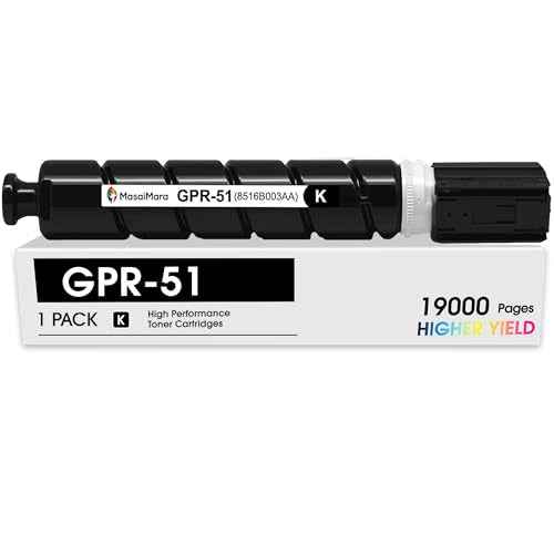 MasaiMara GPR-51 GPR51 8516B003AA High Capacity Compatible Toner Cartridges Replacement for Canon C250 C250iF C255iF C350 C350iF C350P C355iF Printer (Black, 1-Pack)