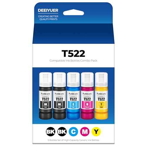 522 Ink Refill Bottles ET-2800 ET-4800 ET-2400 ET-2803 T522 Ink Refill Bottles Compatible for 2800 ET 2800 ET 4800 ET 2400 ET2800 ET4800 ET2400 ET2803 ET-2720 ET-4700 ET-4810 ET-2840 Printer