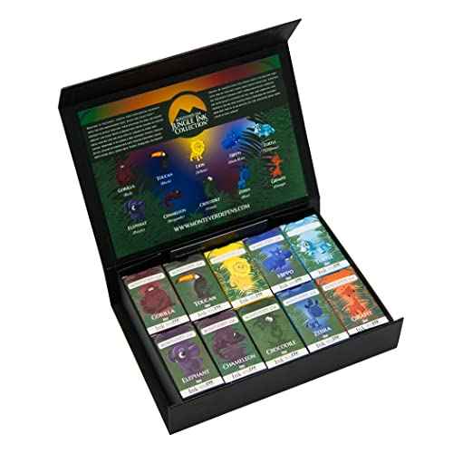 Monteverde USA Jungle Ink Collection Gift Set ? 10 Exotic Fountain Pen Inks, 30ml Bottles, Vibrant Colors