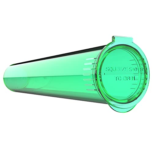 Translucent Green Child Resistant 116mm Plastic Packaging Tubes 500 pcs