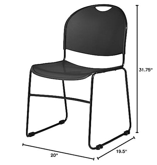OEF Furnishings Multi-Purpose Ultra Compact Stack Chair (4 Pack)