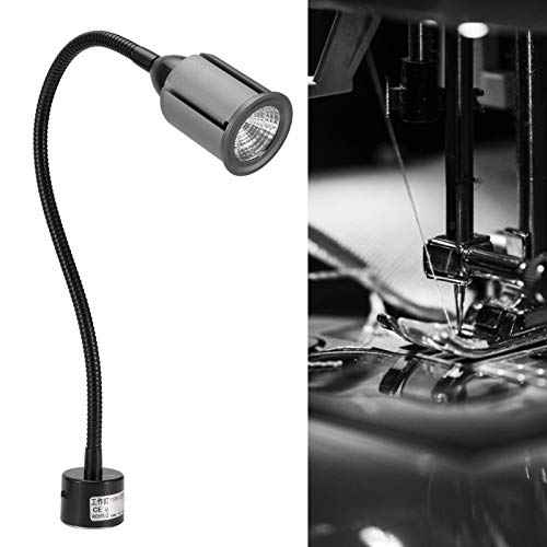 Hyuduo 12W LED Desk Lamp with Magnetic Base, Long Flexible Arm Task Light for Sewing Machine, Workbench, Metal Lathe, and Drill Press
