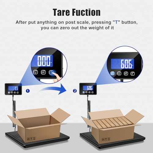 Shipping Scale, 660lbs Heavy Duty Digital Luggage Scale for Packages, 0.35oz High Accurate Postage Scale for Small Business, Warehouse, Home Use, Battery & Charging Cable Include