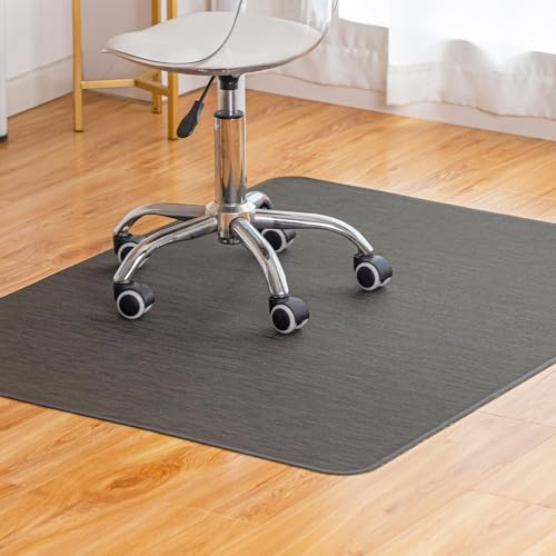 Office Chair Mat for Hardwood Floor Under Desk Computer Rolling Chair Mat for Wood/Tile Floor Non-Slip Heavy Duty Desk Rug PVC Plastic Hard Floor Protector 48" x 60" (Espresso)