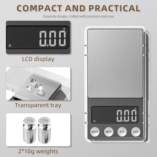Digital Coin Scale 0.01g Precision for Coins Jewelry & Gold - 200g Capacity