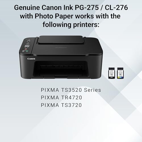 Canon PG-275 / CL-276 Ink Cartridge Set for TS3520/3522/4722/3720/3722, One Size