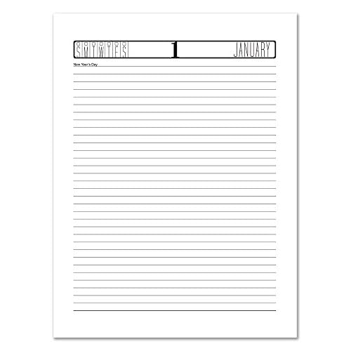 BookFactory Business Diary Universal Dates - for Any Year (384 Pages - 8 1/2'' x 11'') Red Cover Section Sewn Hardbound (CAL-384-7CS-LR(Diary))