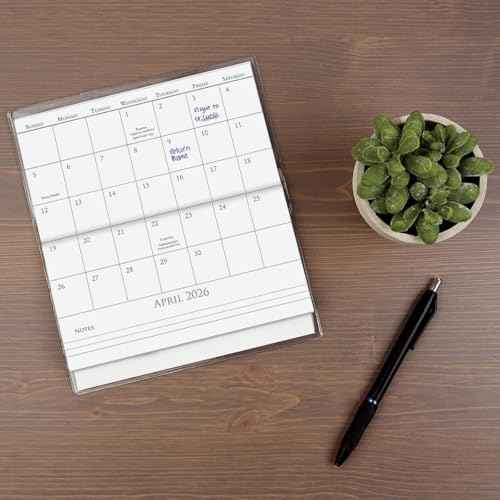 2026 Paradise Tropical Planner Pocket Calendar & Memo Pad, 3.5-Inch x 6.5-Inch Size Closed, Bookstore-Quality Monthly Floral Purse Calendars With 30 Note Pages for Kitchen & Office