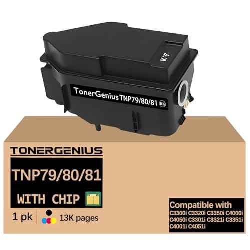 TNP79 TNP80 TNP81 Toner Cartridges Compatible with Konica Minolta bizhub C3300i C3320i C3350i C4000i C4050i C3301i C3321i C3351i C4001i C4051i Toner Cartridge TNP-79 TNP-80 TNP-81 1-Black