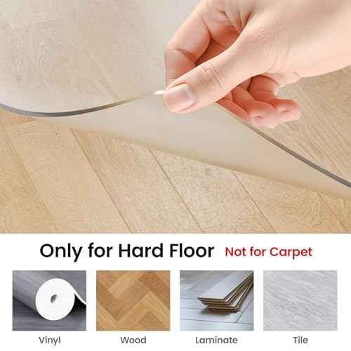 Delamu Chair Mat for Hardwood Floor, 48"¡¿60" Large Clear Office Desk Mat for Rolling Chairs, Computer Gaming Under Desk Floor Protector for Home Office