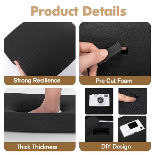 6Pcs Pick and Pluck Foam Large Size Apart Insert Pre-Cubed Padding