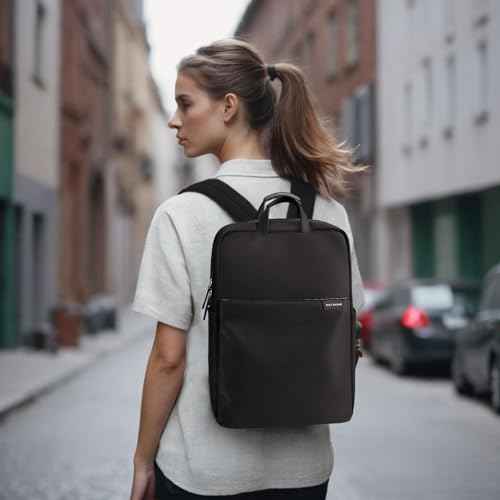 GOLF SUPAGS Travel Laptop Backpack for Women Anti Theft Slim Durable College Bookbag Business Computer Bag Fit 15.6Inch Notebook (Black, 15.6Inch)