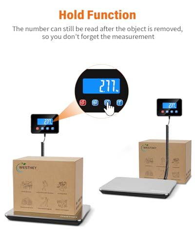 WESTHEY Digital Postal Shipping Scale 440lb Variation 1, High-Precision LED Display