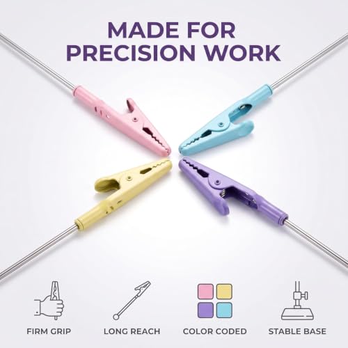 Multicolor Metal Alligator Clips Set for Office & Crafts, 14.1cm - Tustao