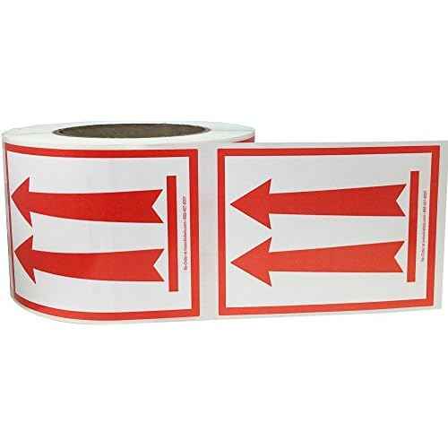 Air Specialty Red Arrows Up Labels 3 x 4 Inch 500 Adhesive Stickers