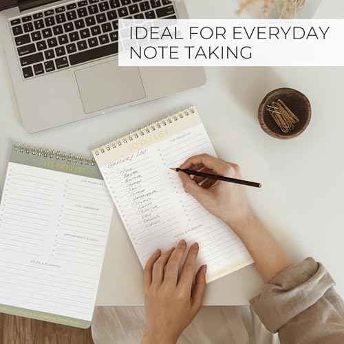 ZICOTO Beautiful To Do List Note Pads Set Of 2 for Easy Daily Planning - The Perfect Work Notepads, Notebooks and Office Desk Supplies For Women - Perfect to Effectively Organize Your Tasks