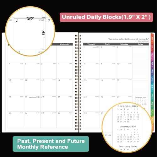 2026-2028 Monthly Planner - 3 Year Monthly Planner 2026-2028, Jan. 2026 - Dec. 2028, 36 Months Calendar with Colorful Tabs & Inner Pocket, 9" x 11"