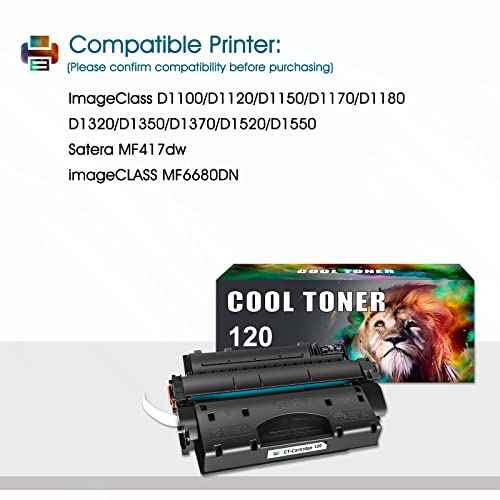 Cool Toner Compatible Toner Cartridges Replacement for Canon 120 cartridges 120 CRG-120 for Canon imageCLASS D1120 D1550 D1150 D1320 D1350 D1520 D1100 D1370 D1180 D1170 MF6680DN MF417dw Black 2-Pack