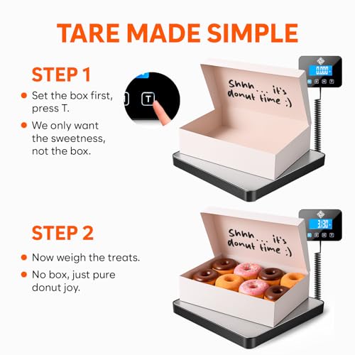 Digital Parcel Scale 200kg / 440lb Commercial Postal Weighing Scale with Tare & Hold