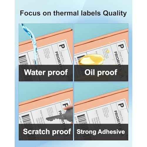 Weemay 30334 FNSKU Barcode Multi-Purpose Labels with RFID Chip, Compatible for DYMO LabelWriter Printers 5XL, 550, 550 Turbo, 4XL, 450, Wireless, 450 Duo, 2-1/4" x 1-1/4", 4 Rolls, Total 4000 Labels