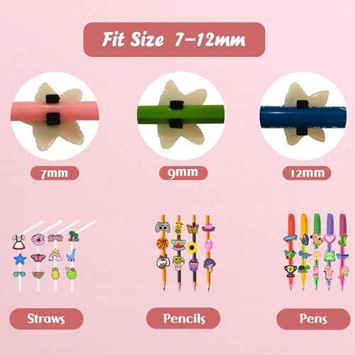 100PCS Pencil Toppers,Cute Pencil Charms for Kids Classroom Prizes & Decorations for School Supplies, Classroom Rewards Kids Incentives