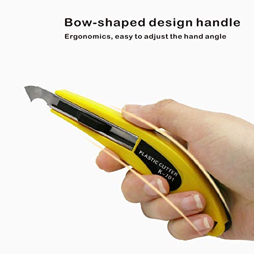 Professional Acrylic Sheet Cutter Scoring Knife with 11 Blades & Curved Handle