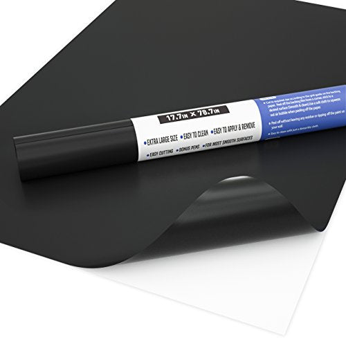 Nicpro 17.7"x78.7" Chalkboard Contact Paper Roll with Grid, 1 Pack