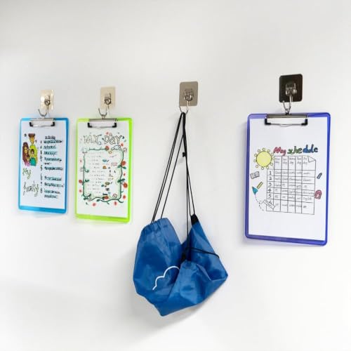 Dynta 6 Pack Clear Plastic Letter Size Clipboards 8.5x11 - Durable & Portable