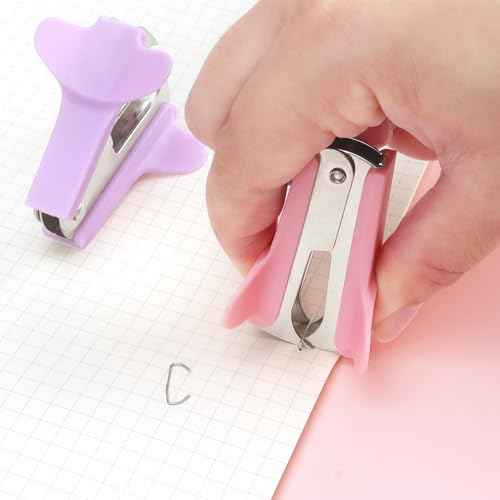 ZZTX 3 Pack Staple Remover Staple Puller Removal Tool for Home, School, Office (Pink, Blue, Purple)