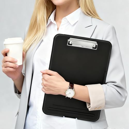 YesBes 8 Pack Clipboards with Storage, 13.4 x 9.4 x 0.9 in – High Capacity, Pen Holder, A4/Letter