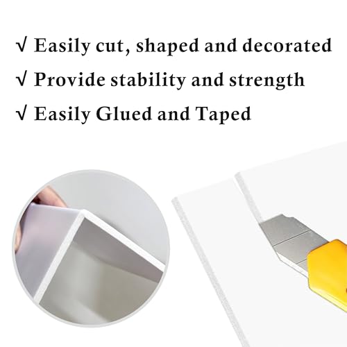 ZJCEASER 12 Pack 12x16 Inch White Foam Boards - 3/16" Thick for Crafts & Presentations