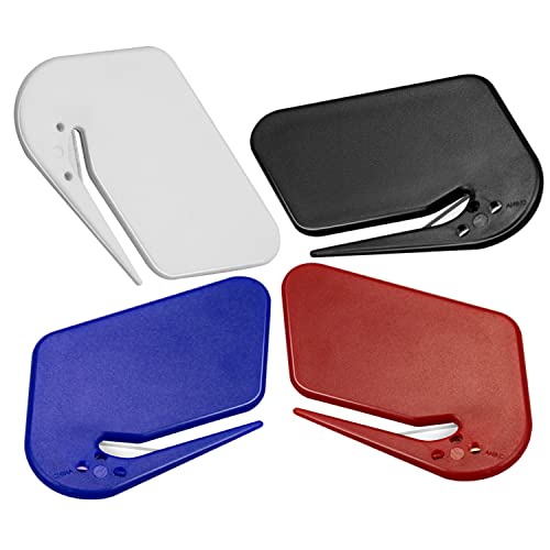 4 Pack Stainless Steel Envelope Openers - Compact Mail & Letter Slitters for Office & Home