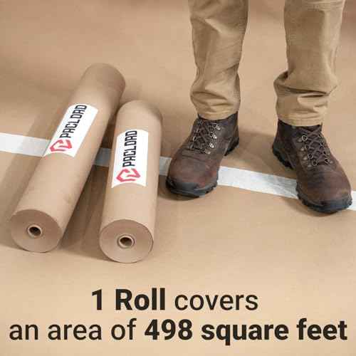 36" x 1992" (166¡¯) Brown Rosin Paper Roll - Made in USA Thick Heavy-Duty 7 mil Masking Paper for Surface Protection from Paint, Dust, Foot Traffic - Paint Floor Covering